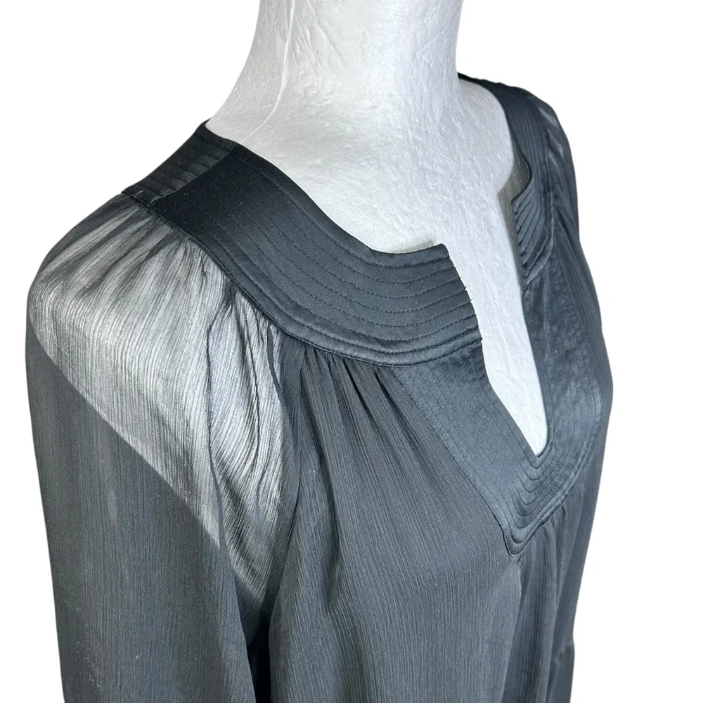 Soft Surroundings Olga Tiered Maxi Dress XL Whimisgoth Dark Romantic Boho - Picture 10 of 14